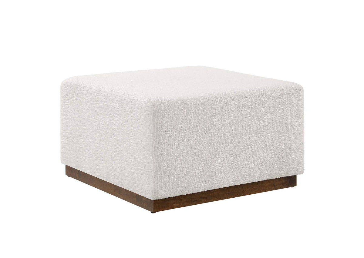 EEI-6644-CLO-WAL Tilden Large 28" Square Boucle Upholstered Ottoman By Modway