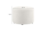 EEI-6645-HEI Callum Large 23" Round Woven Heathered Fabric Upholstered Ottoman By Modway