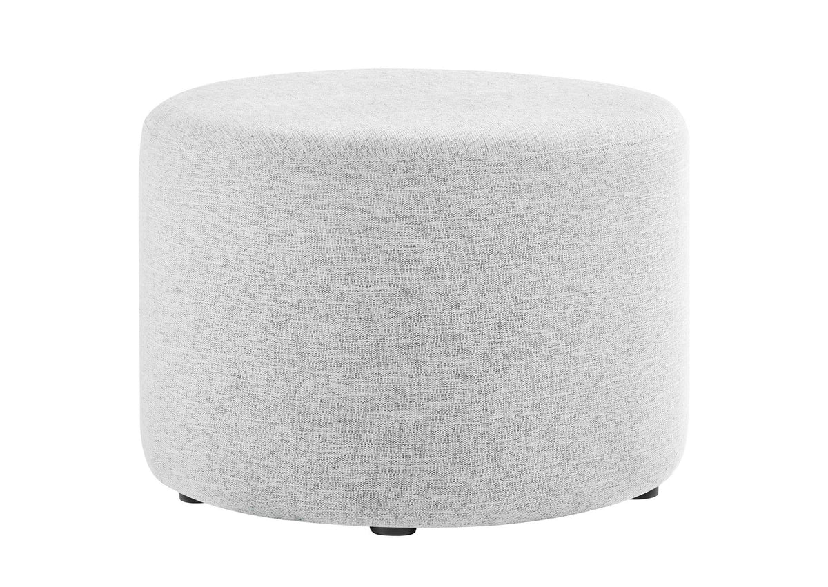 EEI-6645-HLG Callum Large 23" Round Woven Heathered Fabric Upholstered Ottoman By Modway
