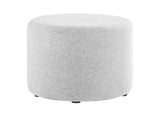 EEI-6645-HLG Callum Large 23" Round Woven Heathered Fabric Upholstered Ottoman By Modway