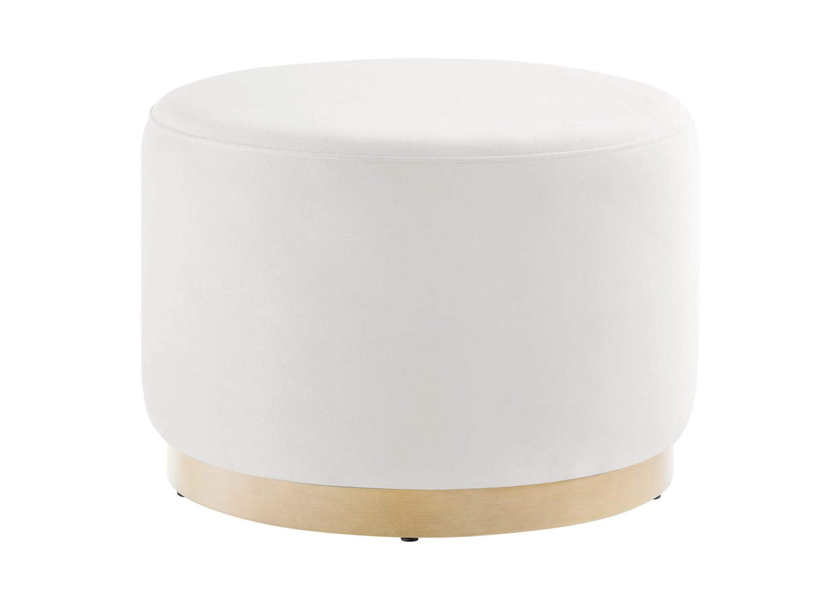 EEI-6646-ALA-NAT Tilden Large 23" Round Performance Velvet Upholstered Ottoman By Modway