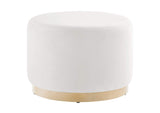 EEI-6646-ALA-NAT Tilden Large 23" Round Performance Velvet Upholstered Ottoman By Modway