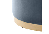 EEI-6646-CAB-NAT Tilden Large 23" Round Performance Velvet Upholstered Ottoman By Modway