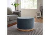 EEI-6646-CAB-NAT Tilden Large 23" Round Performance Velvet Upholstered Ottoman By Modway