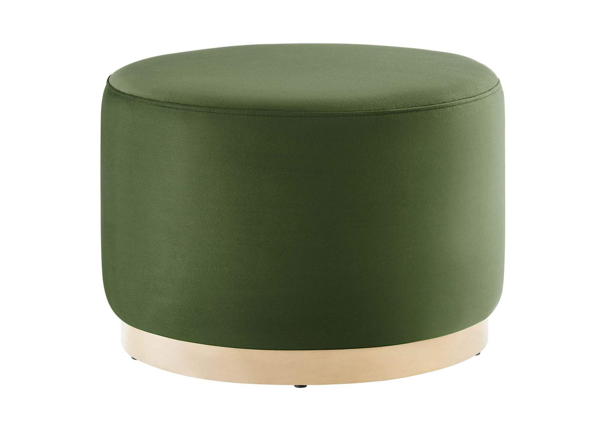 EEI-6646-MOG-NAT Tilden Large 23" Round Performance Velvet Upholstered Ottoman By Modway