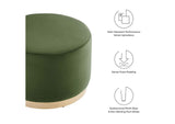 EEI-6646-MOG-NAT Tilden Large 23" Round Performance Velvet Upholstered Ottoman By Modway