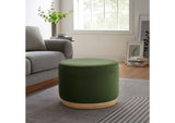 EEI-6646-MOG-NAT Tilden Large 23" Round Performance Velvet Upholstered Ottoman By Modway