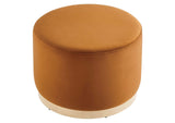 EEI-6646-RUS-NAT Tilden Large 23" Round Performance Velvet Upholstered Ottoman By Modway
