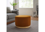 EEI-6646-RUS-NAT Tilden Large 23" Round Performance Velvet Upholstered Ottoman By Modway