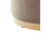 EEI-6646-TAU-NAT Tilden Large 23" Round Performance Velvet Upholstered Ottoman By Modway