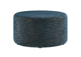 EEI-6647-HEA Callum Large 29" Round Woven Heathered Fabric Upholstered Ottoman By Modway