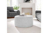 EEI-6647-HLG Callum Large 29" Round Woven Heathered Fabric Upholstered Ottoman By Modway