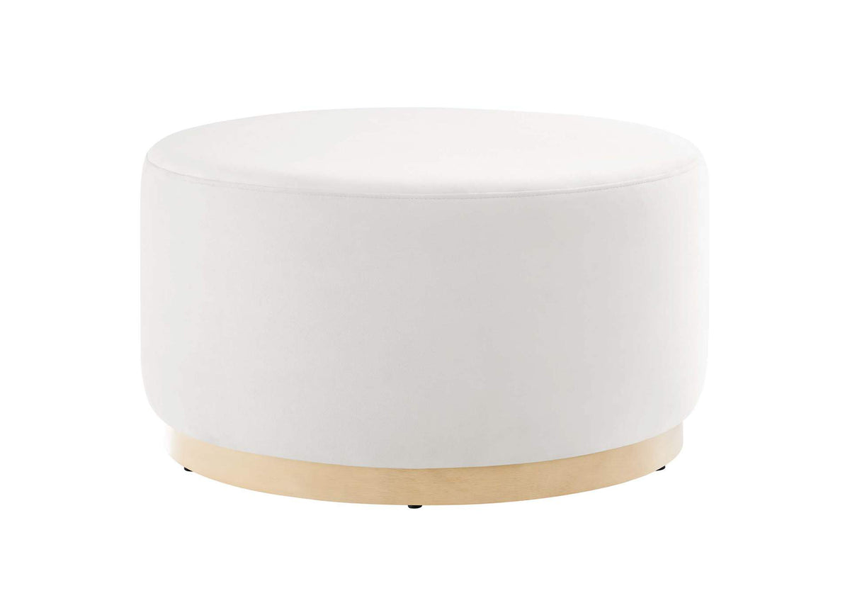 EEI-6648-ALA-NAT Tilden Large 29" Round Performance Velvet Upholstered Ottoman By Modway