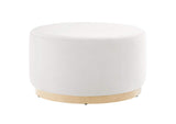 EEI-6648-ALA-NAT Tilden Large 29" Round Performance Velvet Upholstered Ottoman By Modway