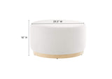 EEI-6648-ALA-NAT Tilden Large 29" Round Performance Velvet Upholstered Ottoman By Modway