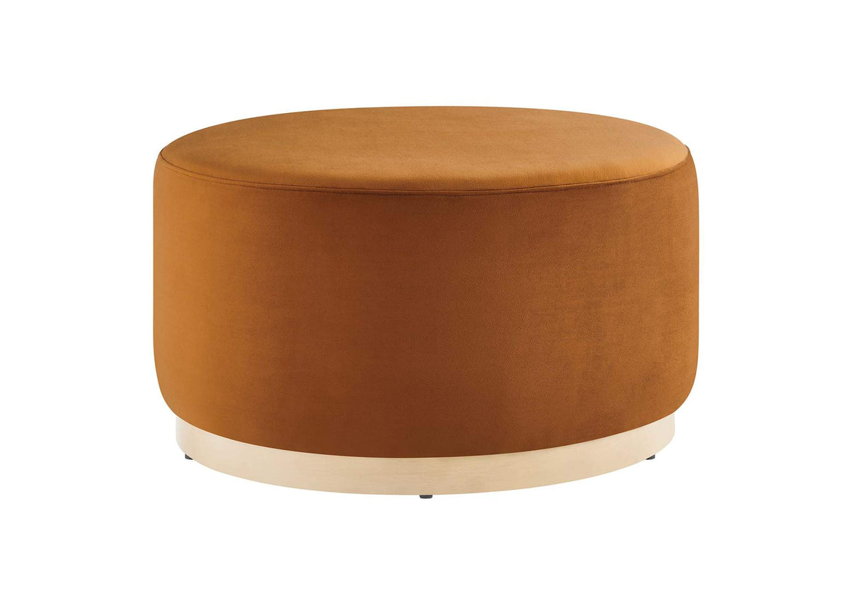 EEI-6648-RUS-NAT Tilden Large 29" Round Performance Velvet Upholstered Ottoman By Modway