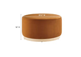 EEI-6648-RUS-NAT Tilden Large 29" Round Performance Velvet Upholstered Ottoman By Modway