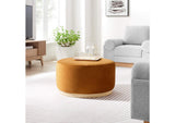 EEI-6648-RUS-NAT Tilden Large 29" Round Performance Velvet Upholstered Ottoman By Modway