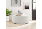 EEI-6649-HEI Callum Large 38" Round Woven Heathered Fabric Upholstered Ottoman By Modway