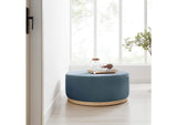 EEI-6650-CAB-NAT Tilden Large 38" Round Performance Velvet Upholstered Ottoman By Modway