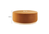 EEI-6650-RUS-NAT Tilden Large 38" Round Performance Velvet Upholstered Ottoman By Modway