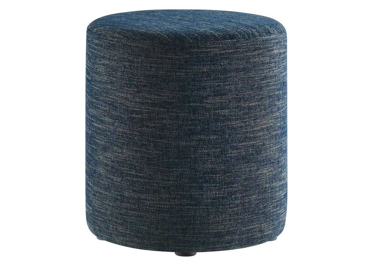 EEI-6651-HEA Callum 16" Round Woven Heathered Fabric Upholstered Ottoman By Modway