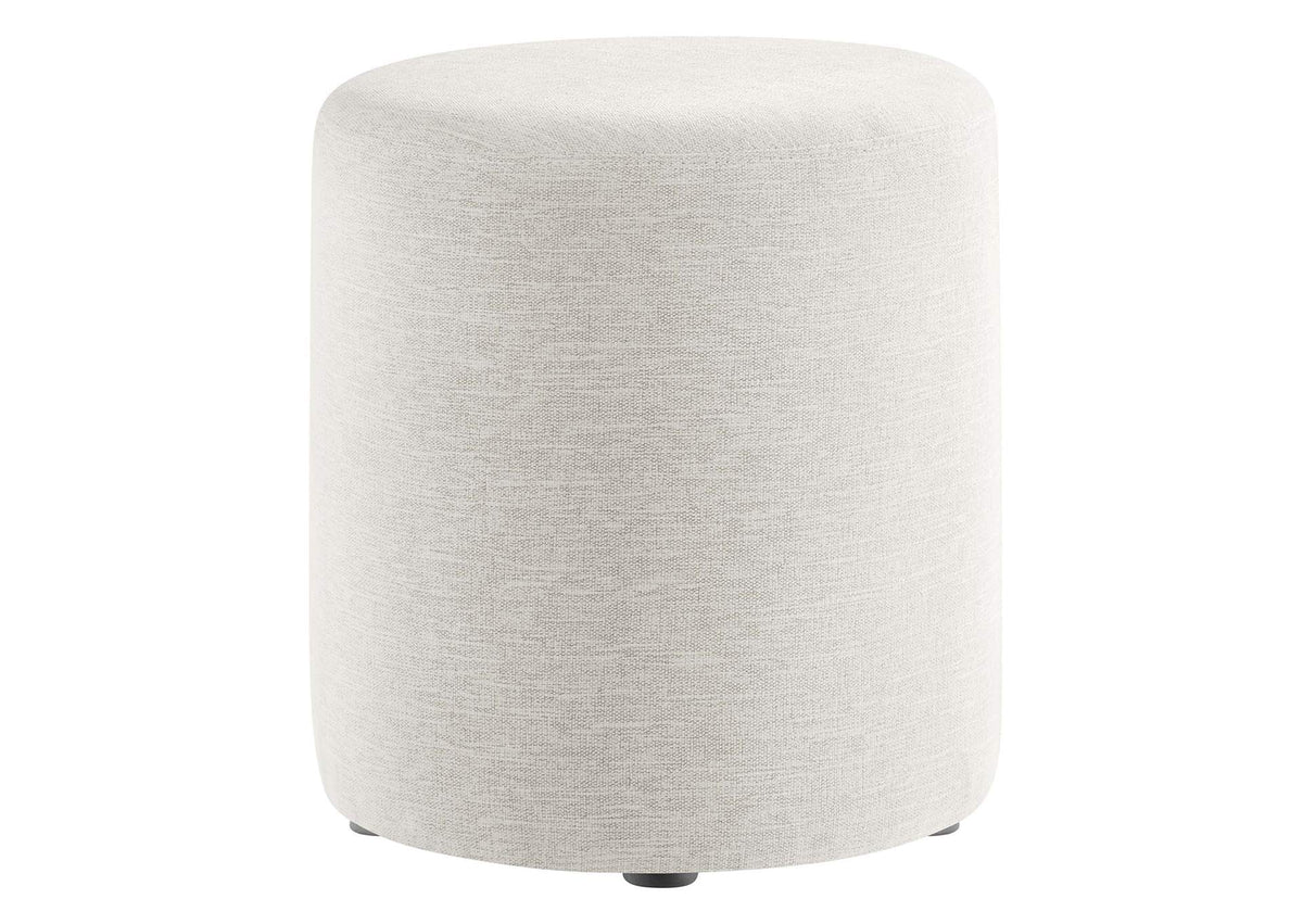 EEI-6651-HEI Callum 16" Round Woven Heathered Fabric Upholstered Ottoman By Modway