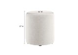 EEI-6651-HEI Callum 16" Round Woven Heathered Fabric Upholstered Ottoman By Modway