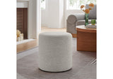 EEI-6651-HEI Callum 16" Round Woven Heathered Fabric Upholstered Ottoman By Modway