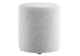 EEI-6651-HLG Callum 16" Round Woven Heathered Fabric Upholstered Ottoman By Modway