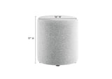 EEI-6651-HLG Callum 16" Round Woven Heathered Fabric Upholstered Ottoman By Modway