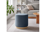 EEI-6652-CAB-NAT Tilden 16" Round Performance Velvet Upholstered Ottoman By Modway