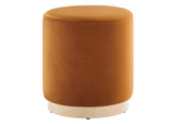 EEI-6652-RUS-NAT Tilden 16" Round Performance Velvet Upholstered Ottoman By Modway