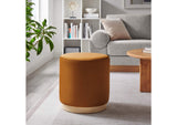 EEI-6652-RUS-NAT Tilden 16" Round Performance Velvet Upholstered Ottoman By Modway