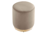 EEI-6652-TAU-NAT Tilden 16" Round Performance Velvet Upholstered Ottoman By Modway