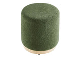 EEI-6653-MOG-NAT Tilden 16" Round Sherpa Upholstered Ottoman By Modway