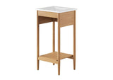 EEI-6658-NAT-WHI Zaire 18" Bathroom Vanity By Modway