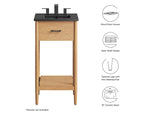 EEI-6659-NAT-BLK Zaire 18" Bathroom Vanity By Modway
