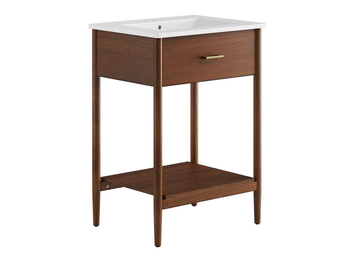 EEI-6660-WAL-WHI Zaire 24" Bathroom Vanity By Modway