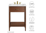 EEI-6660-WAL-WHI Zaire 24" Bathroom Vanity By Modway