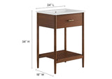 EEI-6660-WAL-WHI Zaire 24" Bathroom Vanity By Modway
