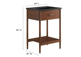 EEI-6661-WAL-BLK Zaire 24" Bathroom Vanity By Modway