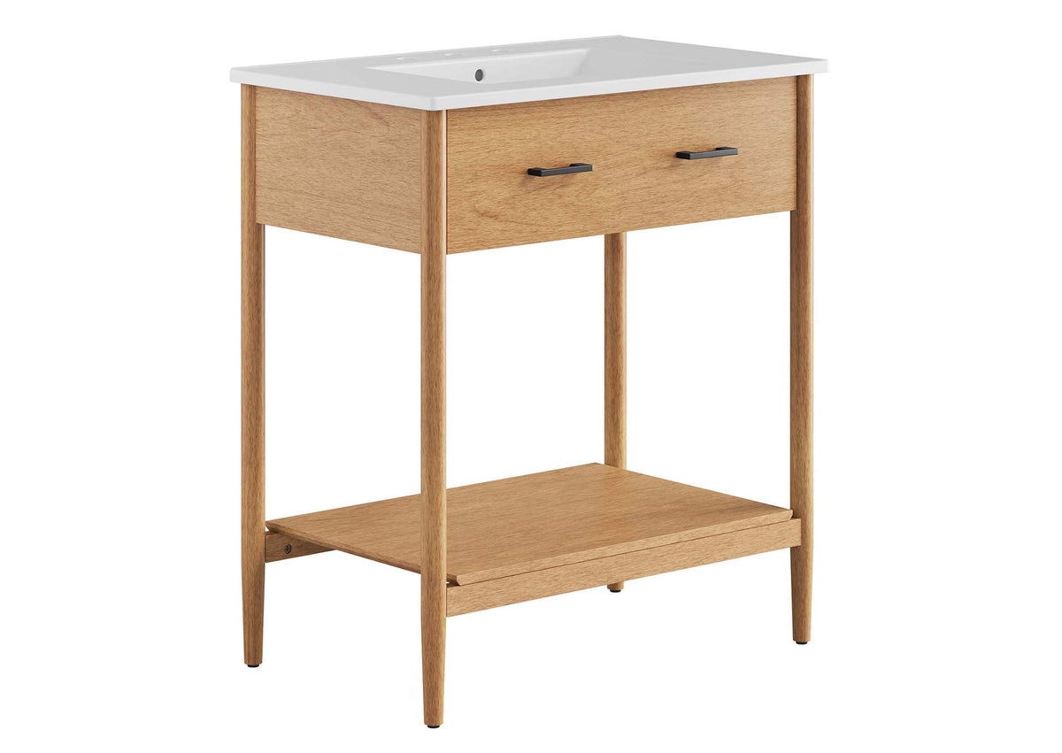 EEI-6662-NAT-WHI Zaire 30" Bathroom Vanity By Modway