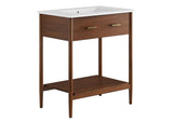 EEI-6662-WAL-WHI Zaire 30" Bathroom Vanity By Modway