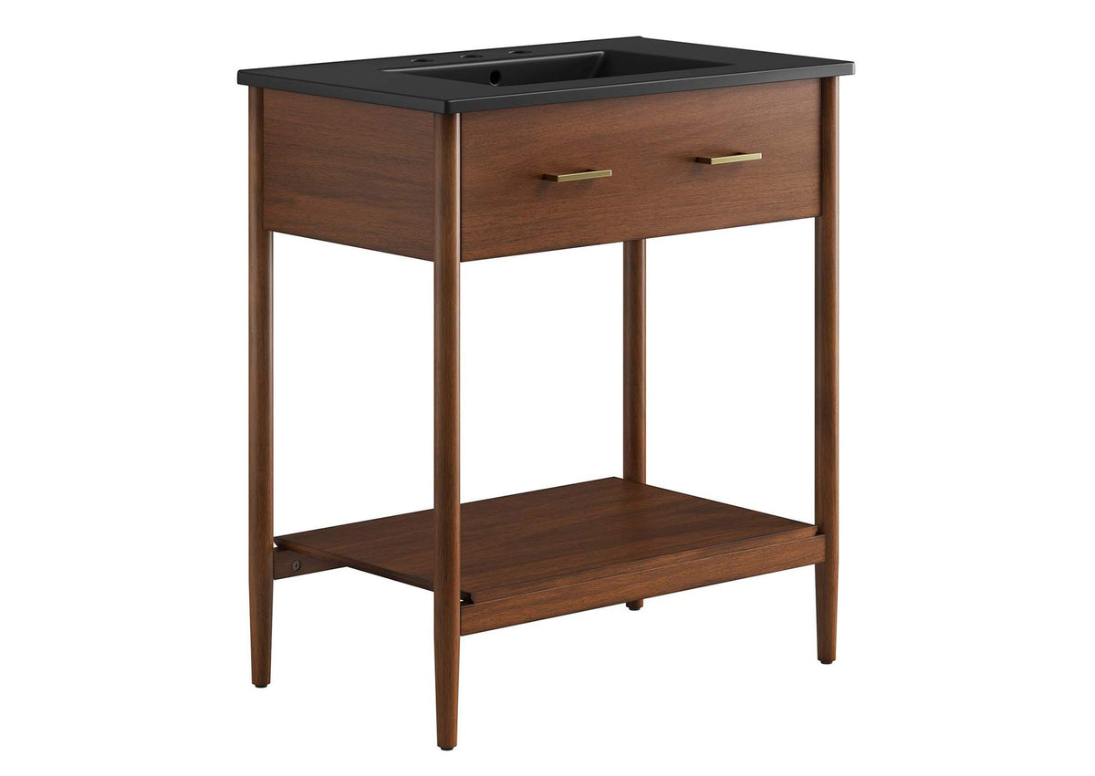 EEI-6663-WAL-BLK Zaire 30" Bathroom Vanity By Modway