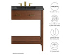 EEI-6663-WAL-BLK Zaire 30" Bathroom Vanity By Modway