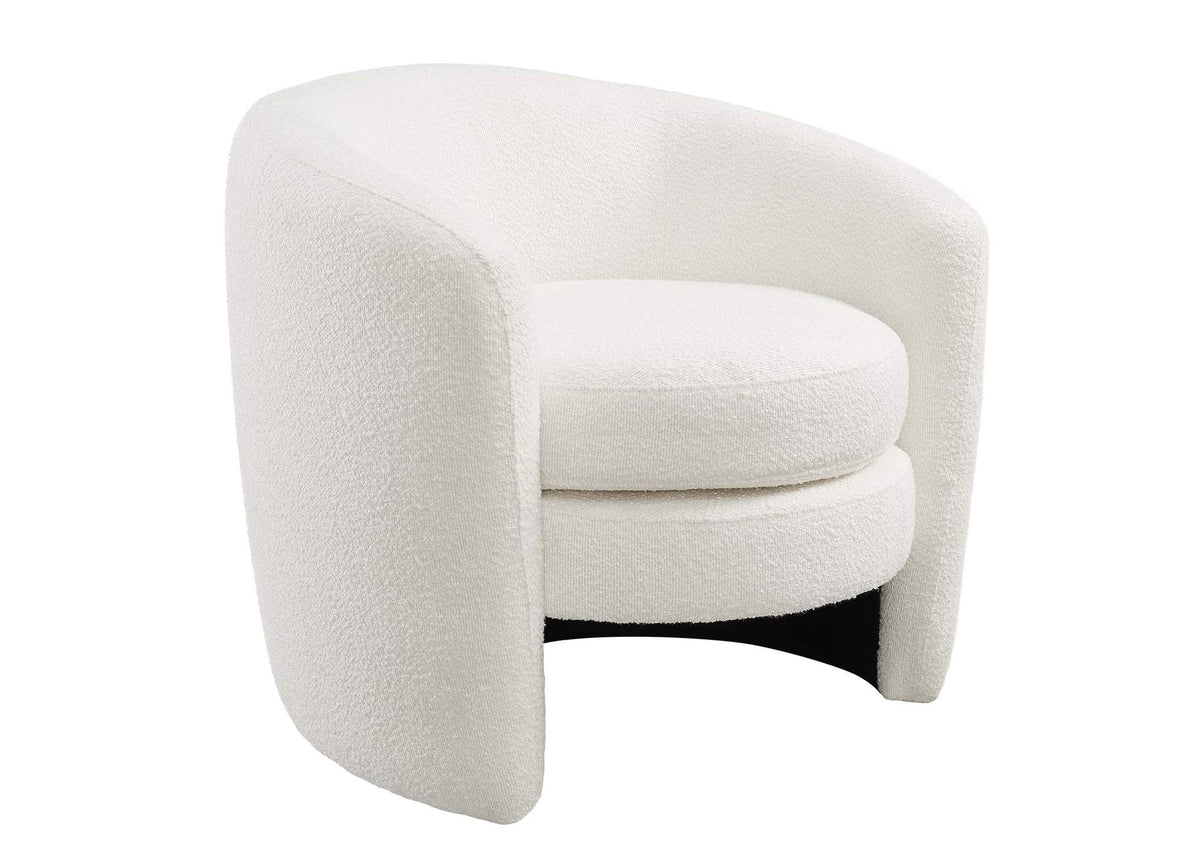 EEI-6666-CLO Affinity Upholstered Boucle Fabric Curved Back Armchair By Modway