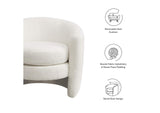 EEI-6666-CLO Affinity Upholstered Boucle Fabric Curved Back Armchair By Modway