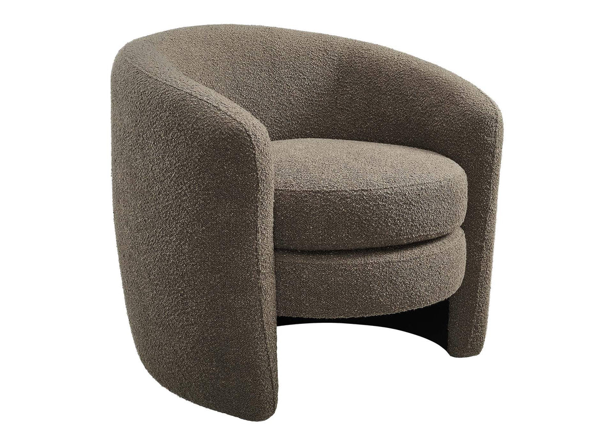 EEI-6666-PEB Affinity Upholstered Boucle Fabric Curved Back Armchair By Modway