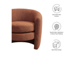 EEI-6666-RUS Affinity Upholstered Boucle Fabric Curved Back Armchair By Modway